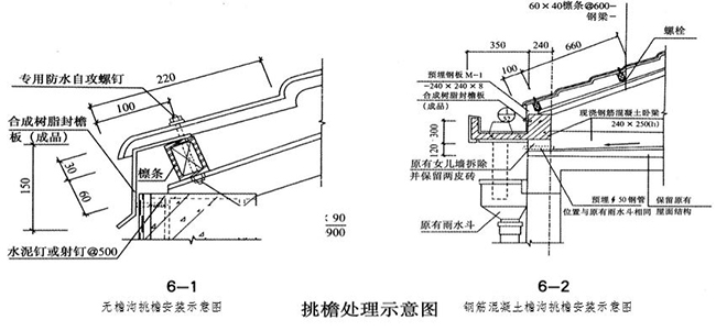 合成樹脂瓦屋面煙囪(天窗)等各節點的處理方法和安裝圖